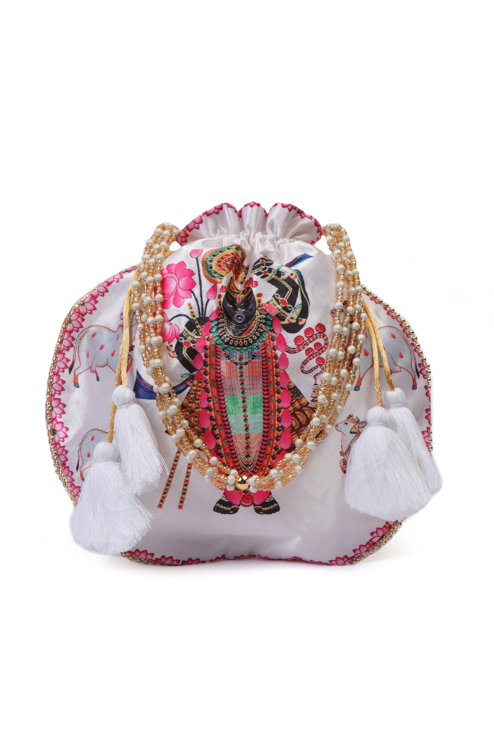 White Shreenath Blessings Potli