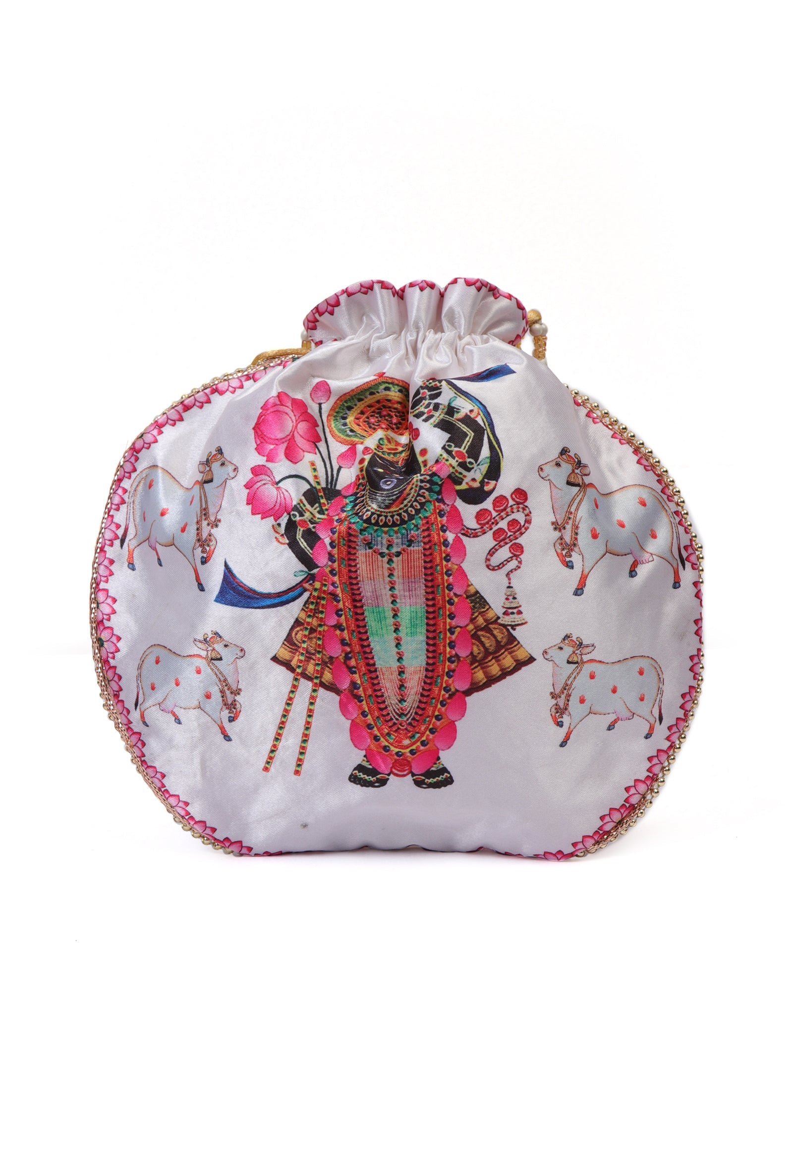 White Shreenath Blessings Potli