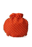 Festive Orange Rangoli Patchwork Potli