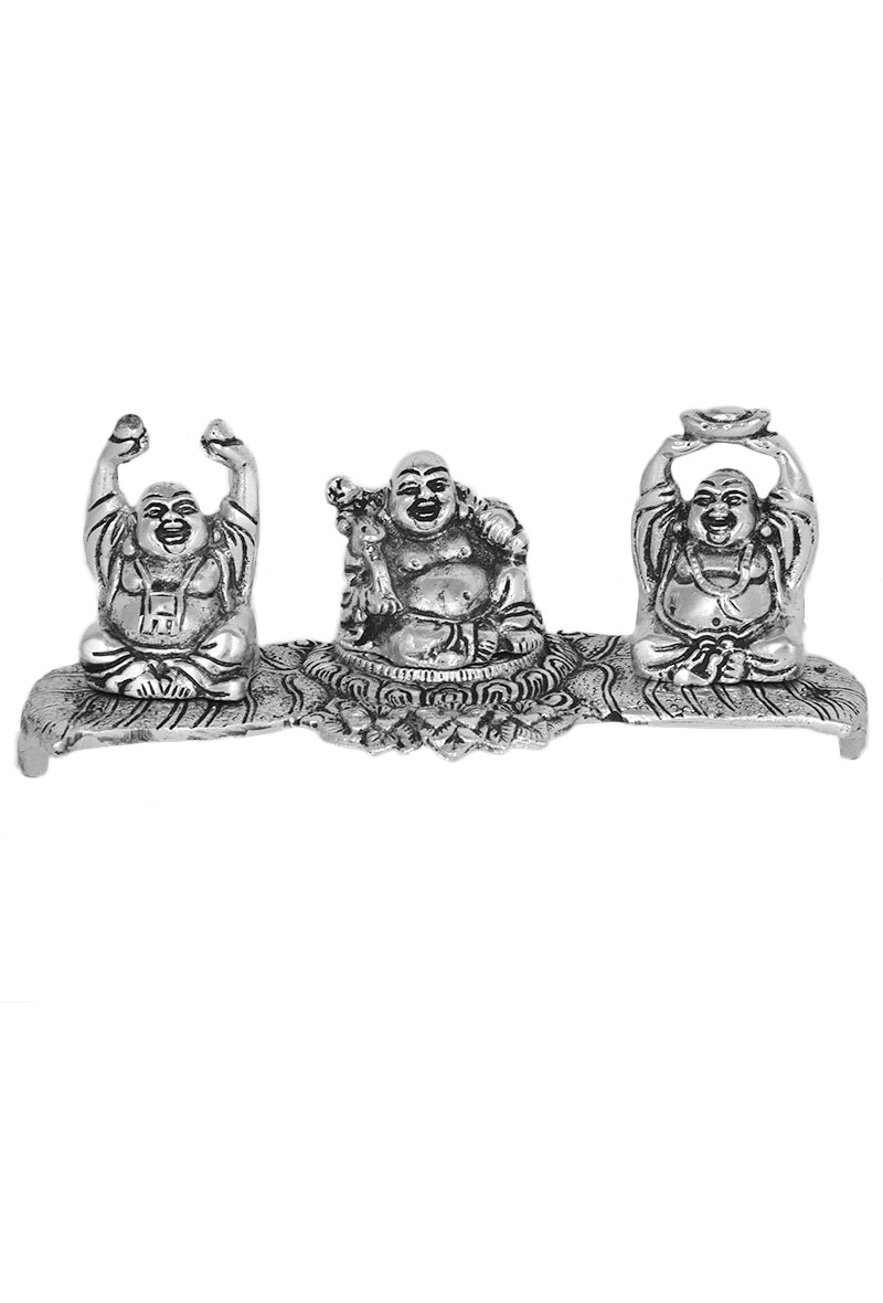 Three Laughing Buddha Figurines