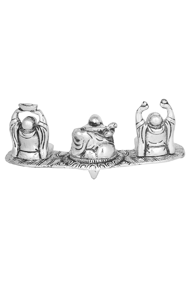Three Laughing Buddha Figurines
