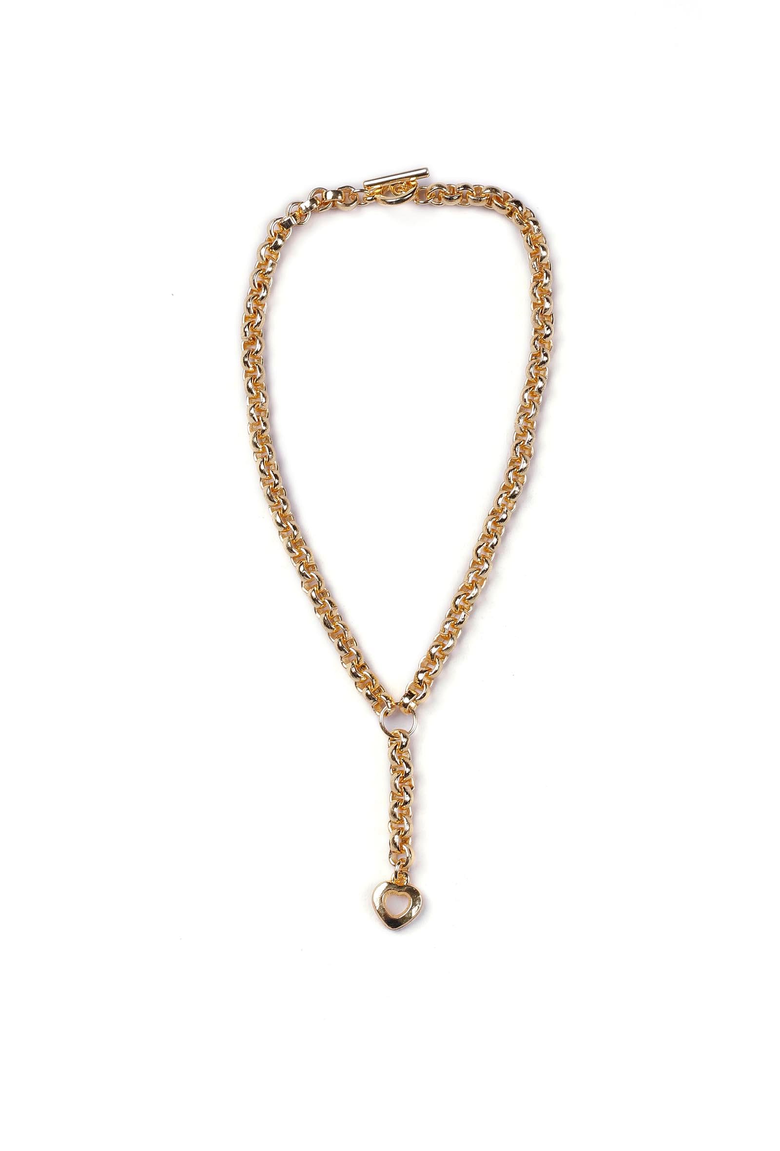 Twisted Gold Chain Brass Necklace