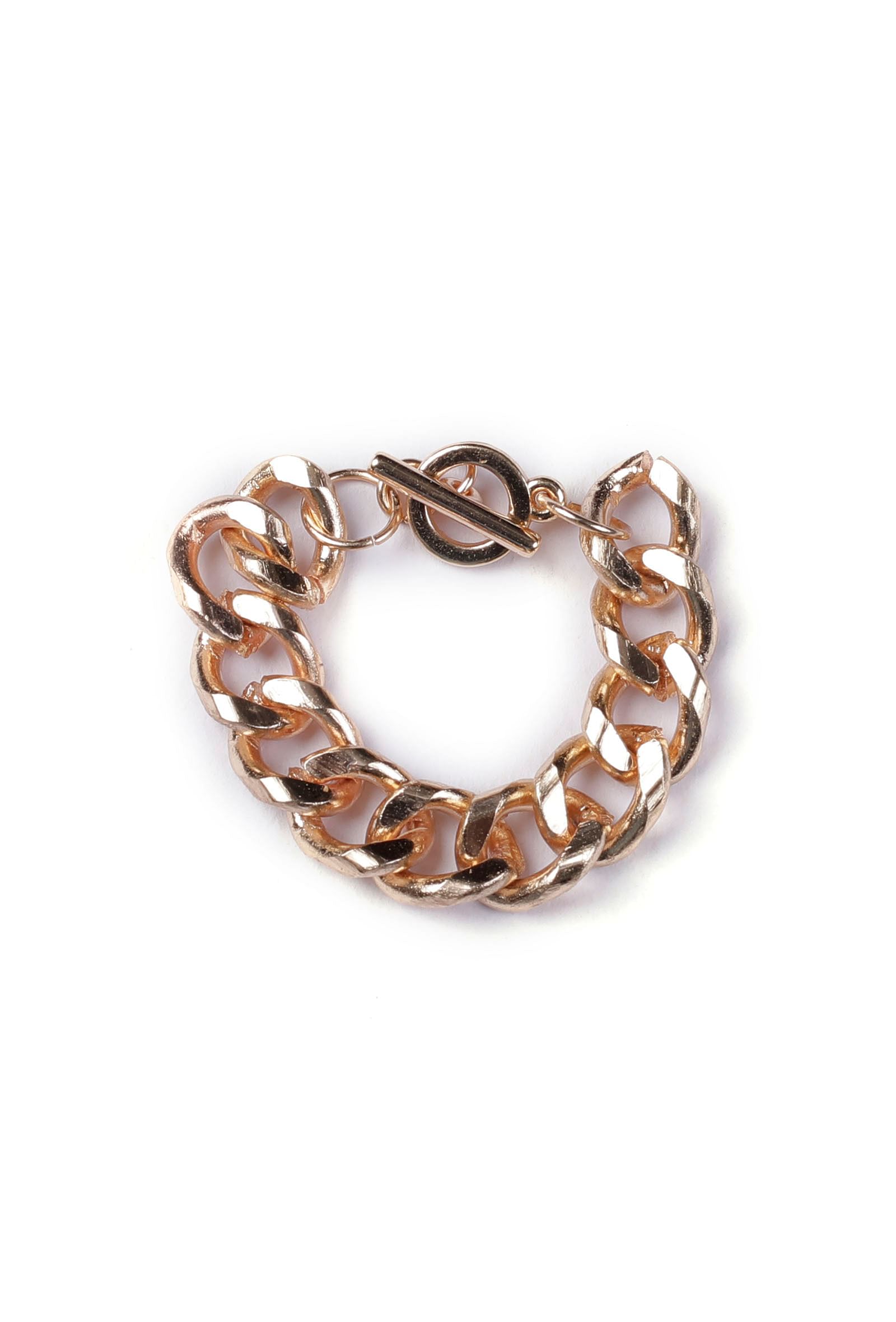 Copper Twisted Gold Chain Brass Bracelet
