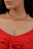 Eshe Gold Single Layered Chain Necklace