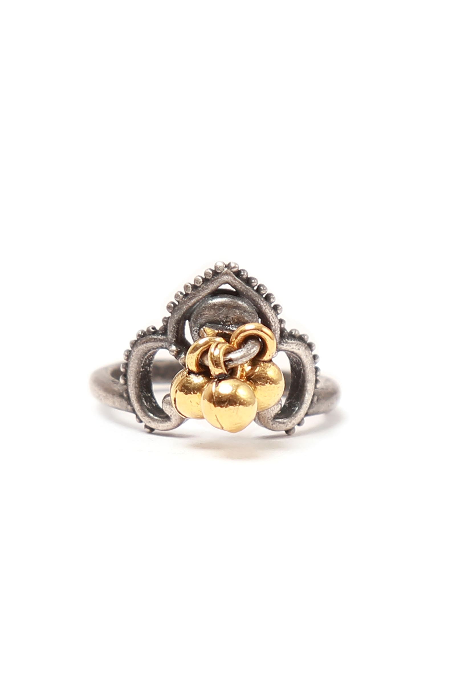 Set of 4: Gold Lotus Silver Brass Toering