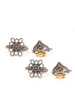 Set of 4: Alasa Silver Brass Toering