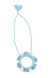 Sky Blue Pom Pom Handcrafted Necklace