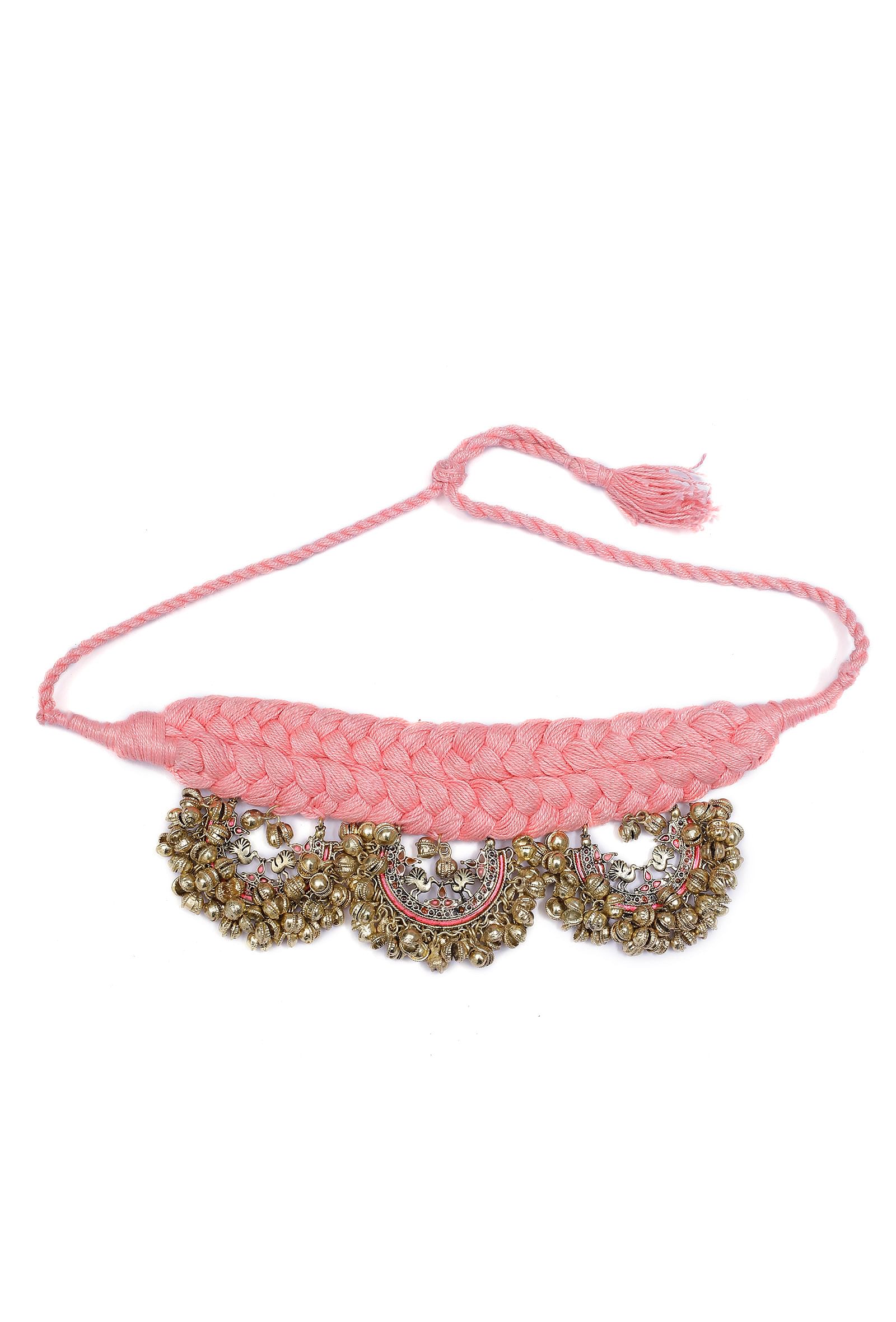 Chand Pink Kundan Tribal Necklace