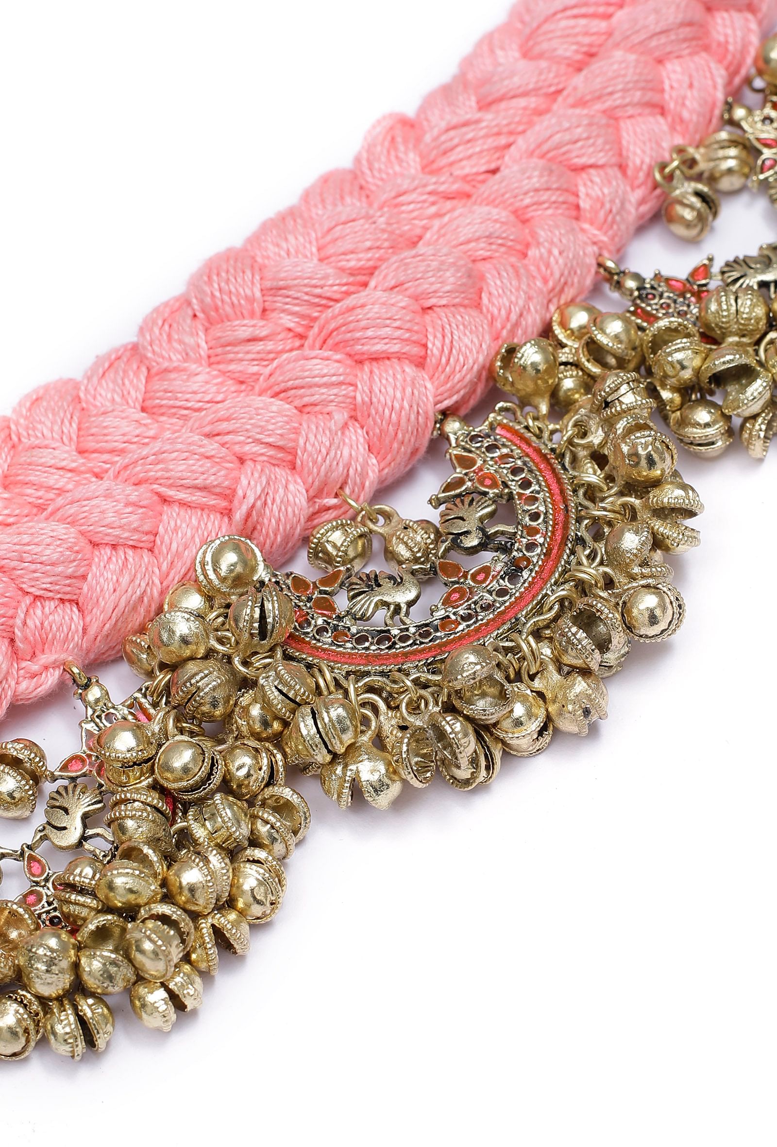 Chand Pink Kundan Tribal Necklace