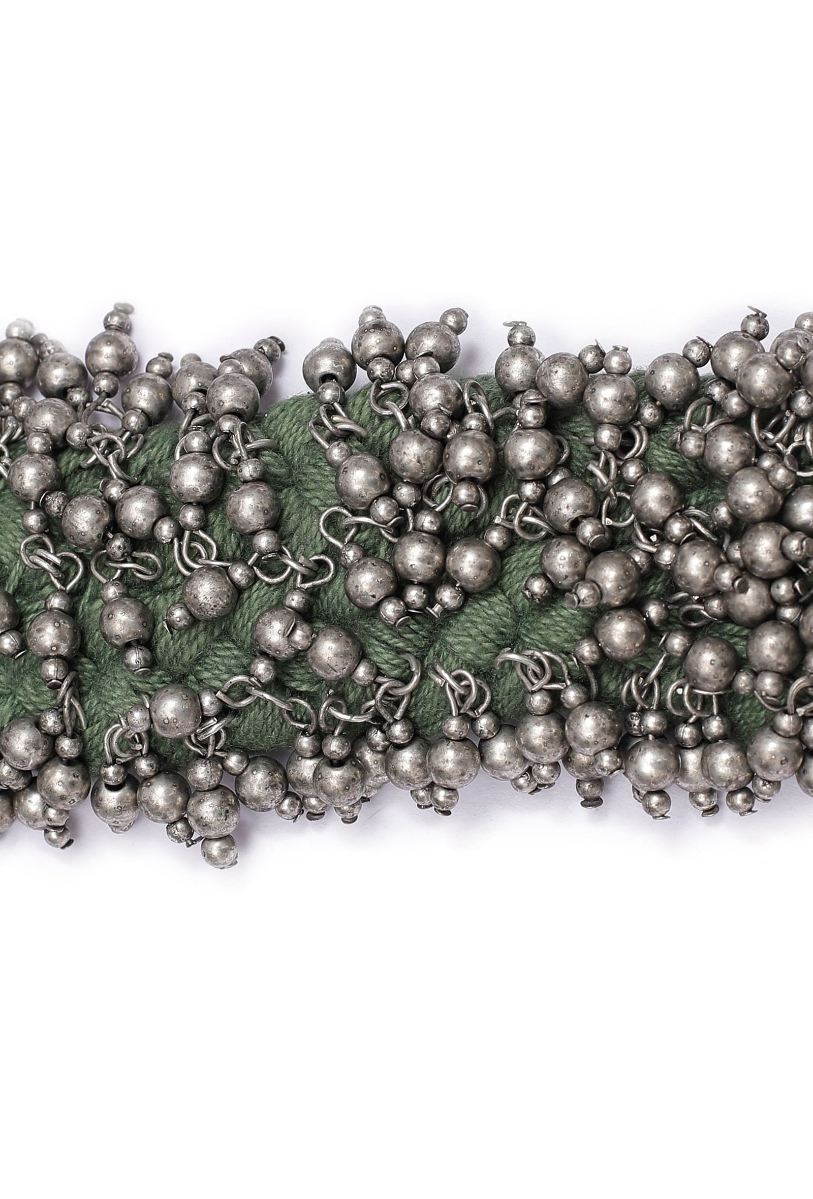 Sage Green Ghunghroo Tribal Choker Necklace