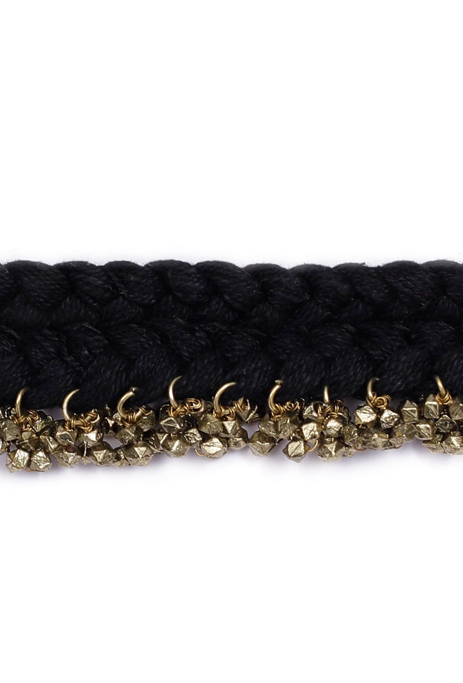 Onyx Black Tribal Anklet Design