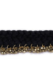 Onyx Black Tribal Anklet Design