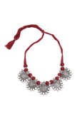 Plum Red Tribal Necklace