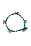 Set of 2: Emerald Green Tribal Anklet