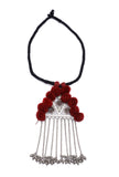 Maroon Pom Pom Handcrafted Tribal Necklace