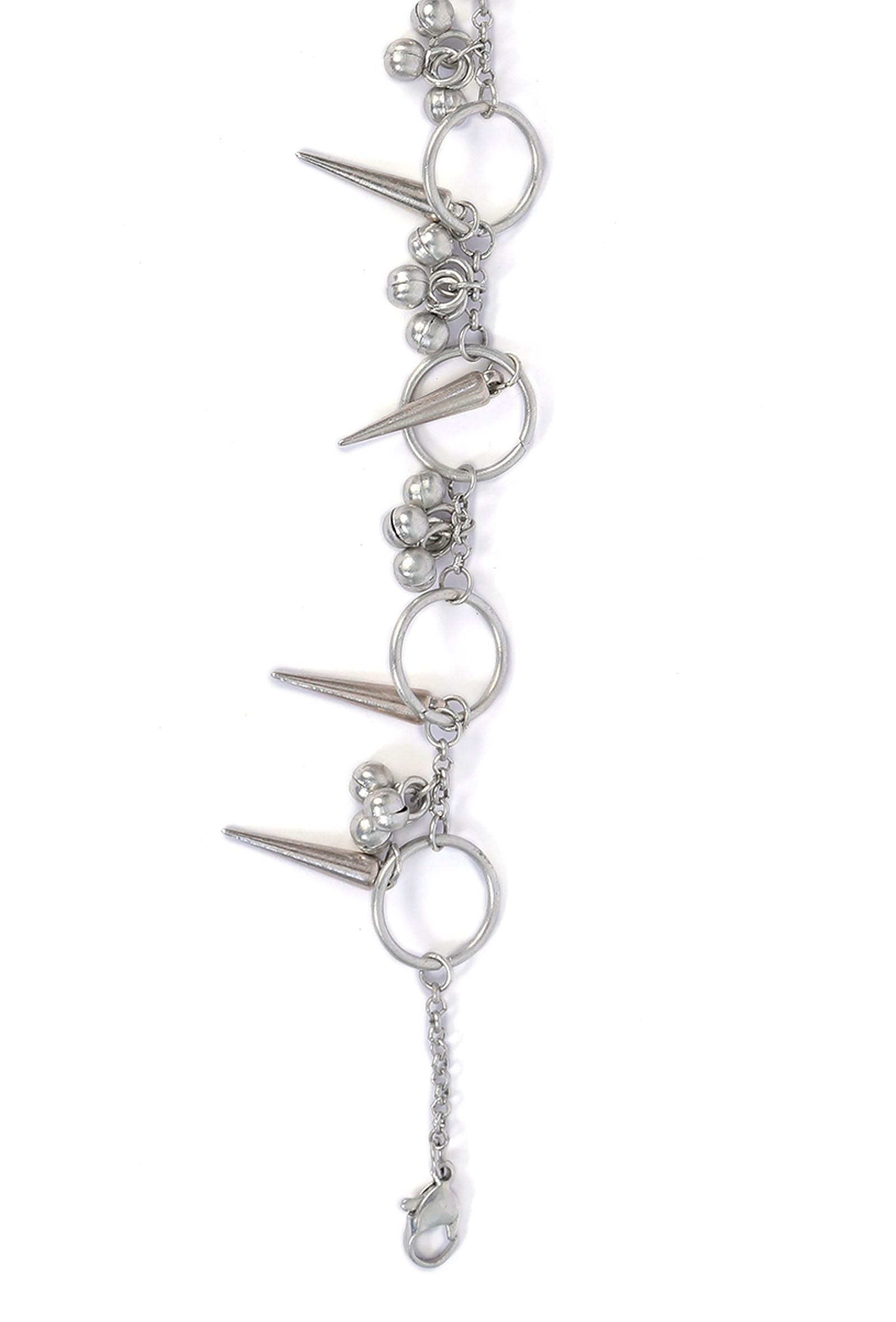 Barkha Silver Tribal Anklet