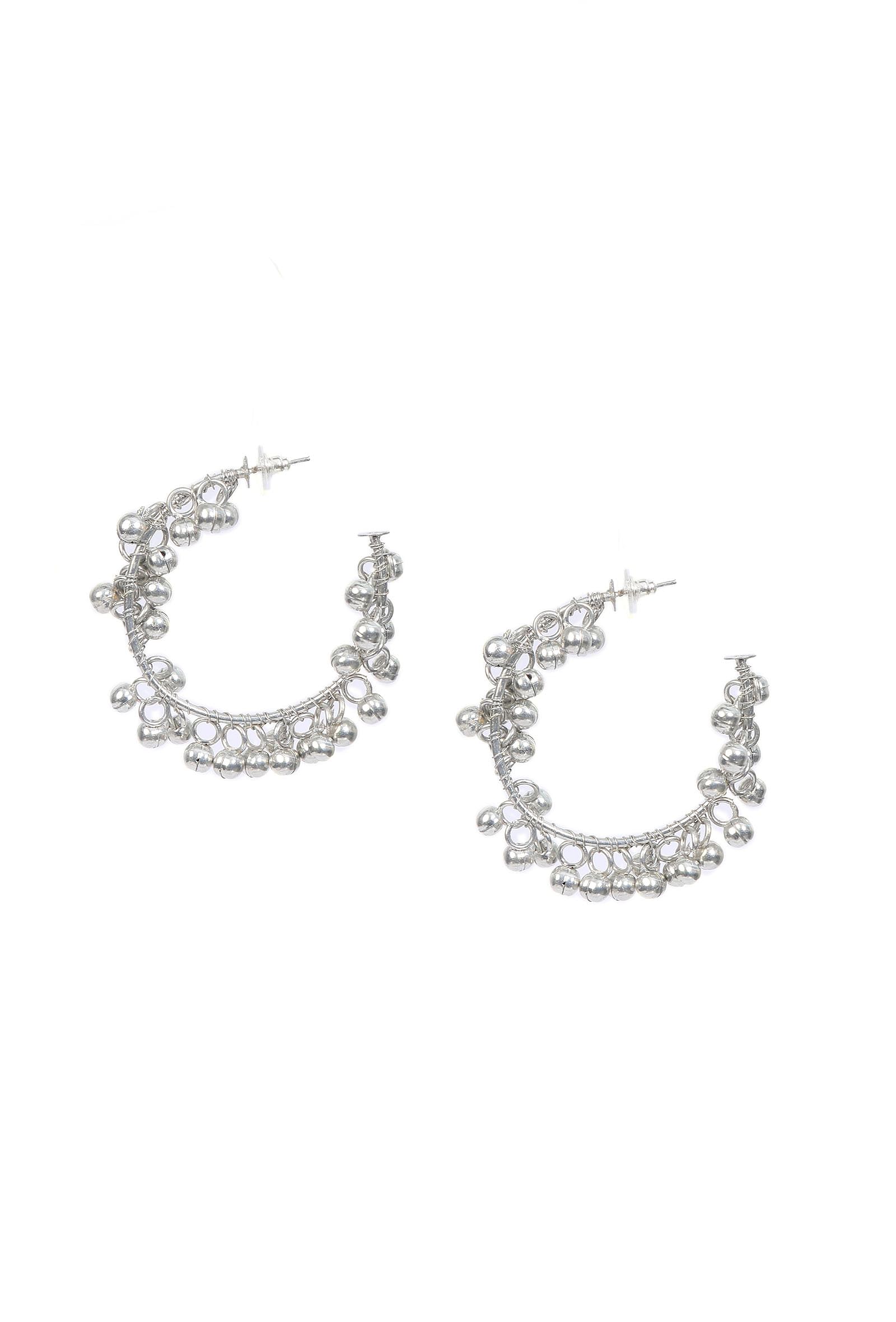 Kaina Silver Tribal Earrings