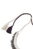 Kasima Duo Black and White Tribal Ghungroo Necklace
