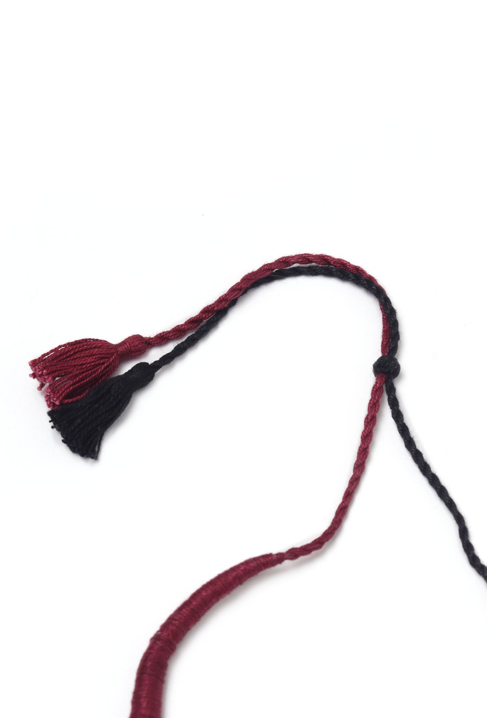 Sana Duo Brown and Black Tribal Thread Necklace
