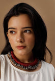 Gulrang Red Tribal Ghungroo Necklace