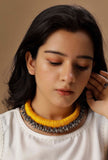 Moska Yellow Tribal Ghungroo Necklace