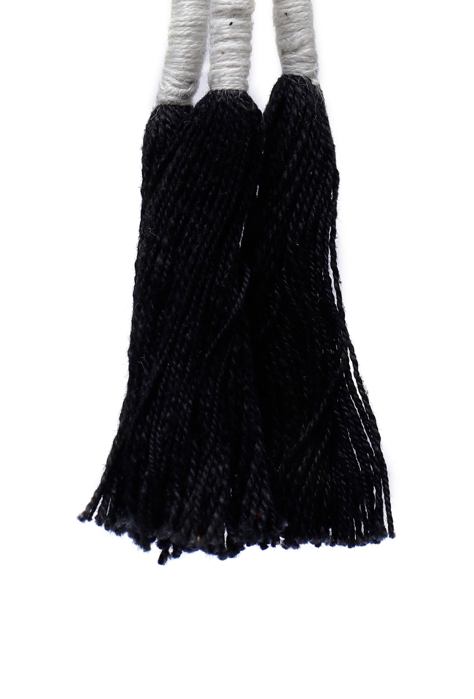 Maksha Black Thread Tassels Earrings