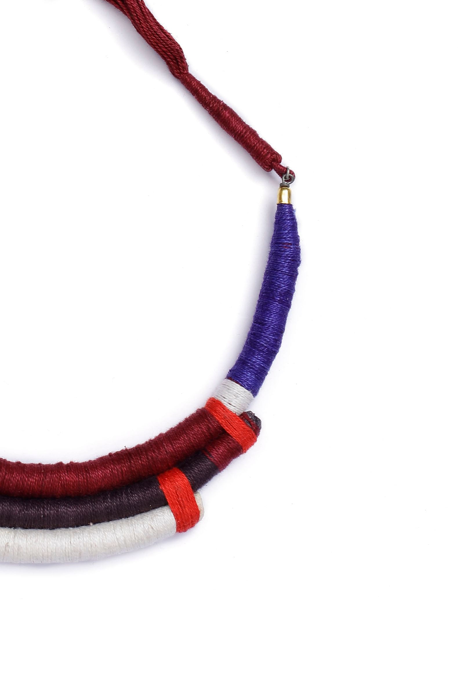 Avery Black Thread Choker Tribal Necklace