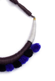 Onyx Black Tribal Thread Necklace