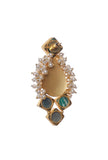 Auster Gold Stone Pearl Earrings