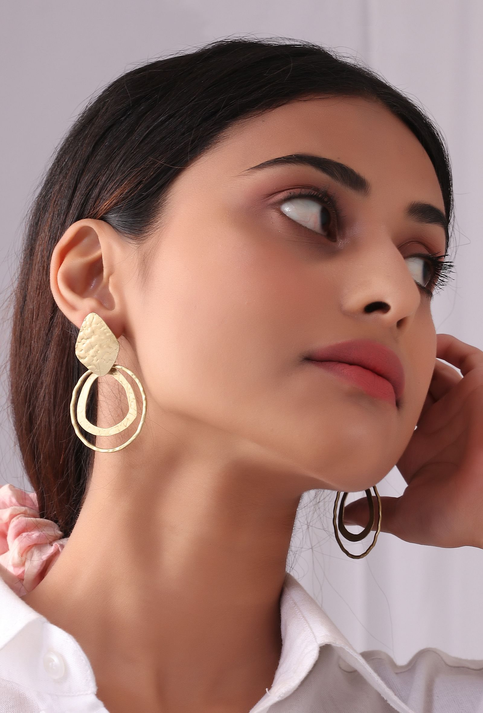 Iva Sphere Brass Earrings