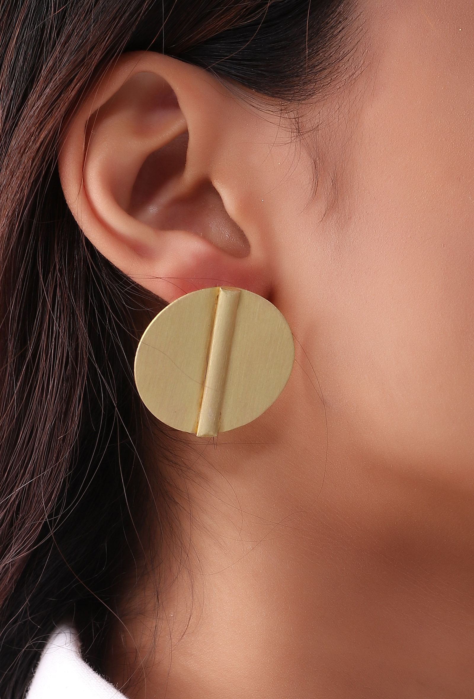 Rehea Sphere Brass Earrings