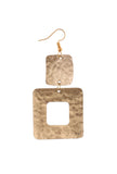 Turkish Squared Brass Earrings