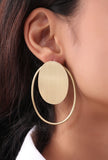Double Layered Brass Earrings