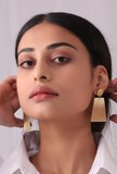 Plan Squared Brass Earrings
