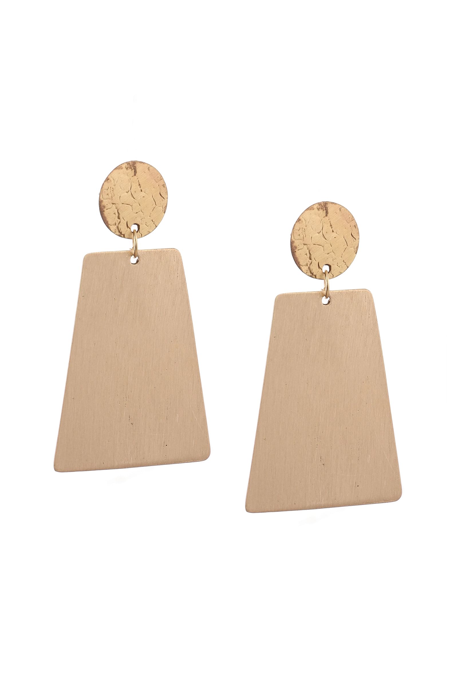 Plan Squared Brass Earrings