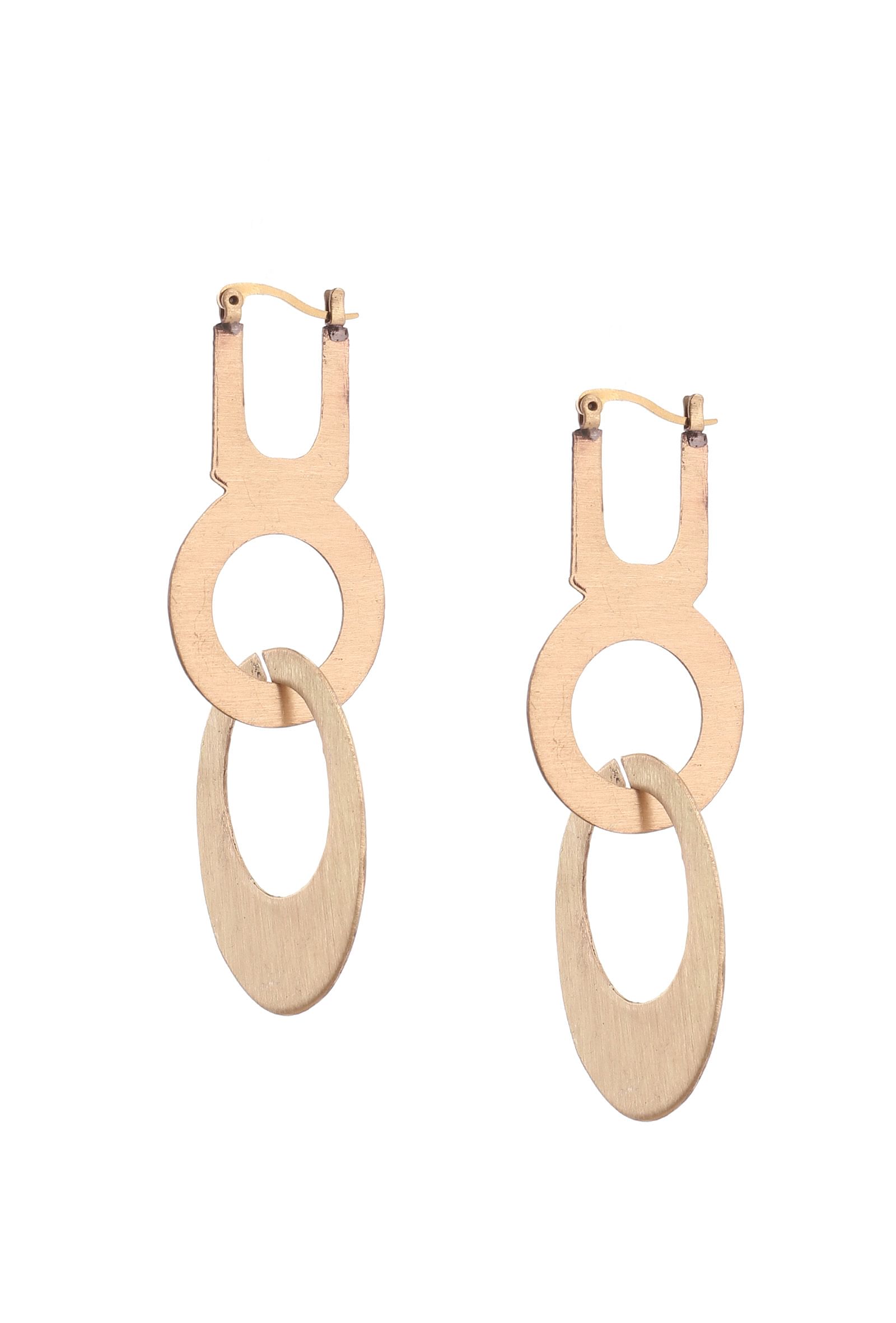Tie on Tie Brass Earrings