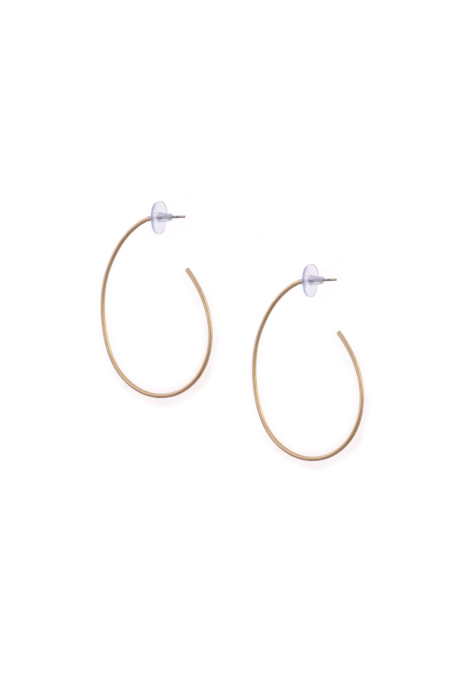 Arc Line Brass Earrings