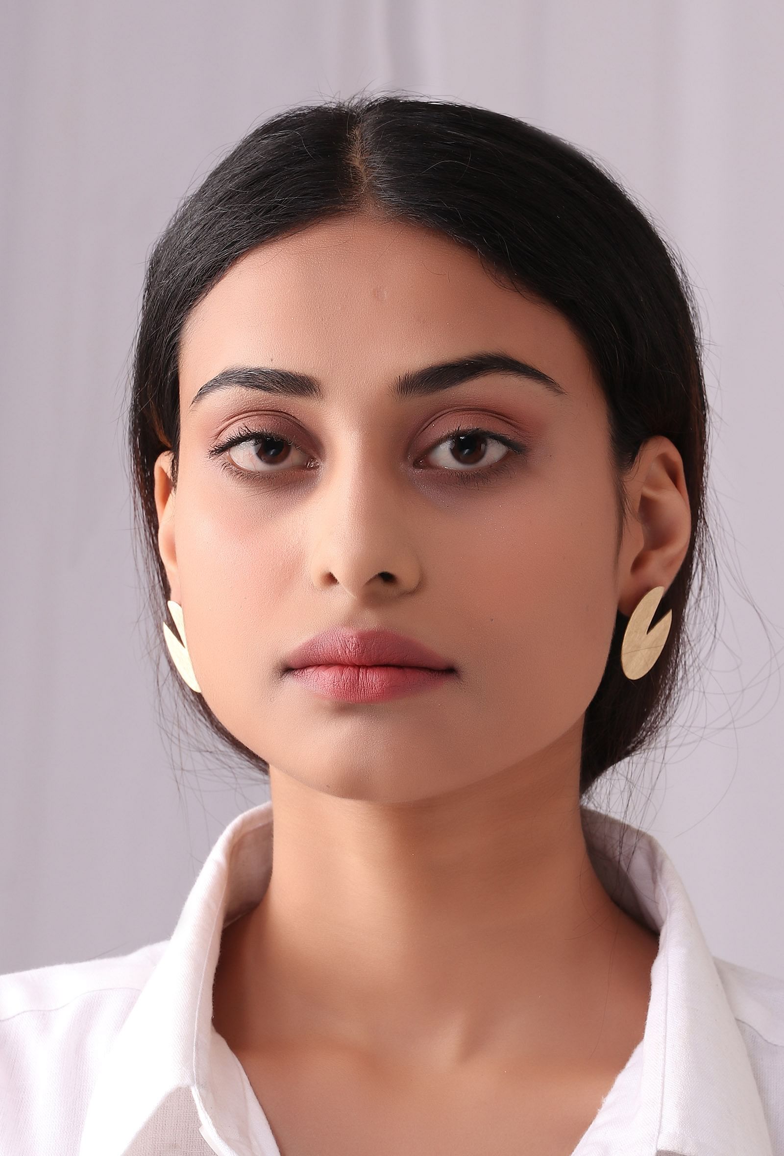 Pac Man Brass Earrings