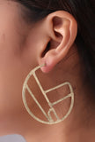 Artistic Sphere Brass Earrings