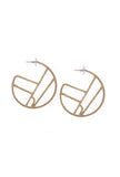 Artistic Sphere Brass Earrings