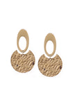 Half Moon Layer Brass Earrings