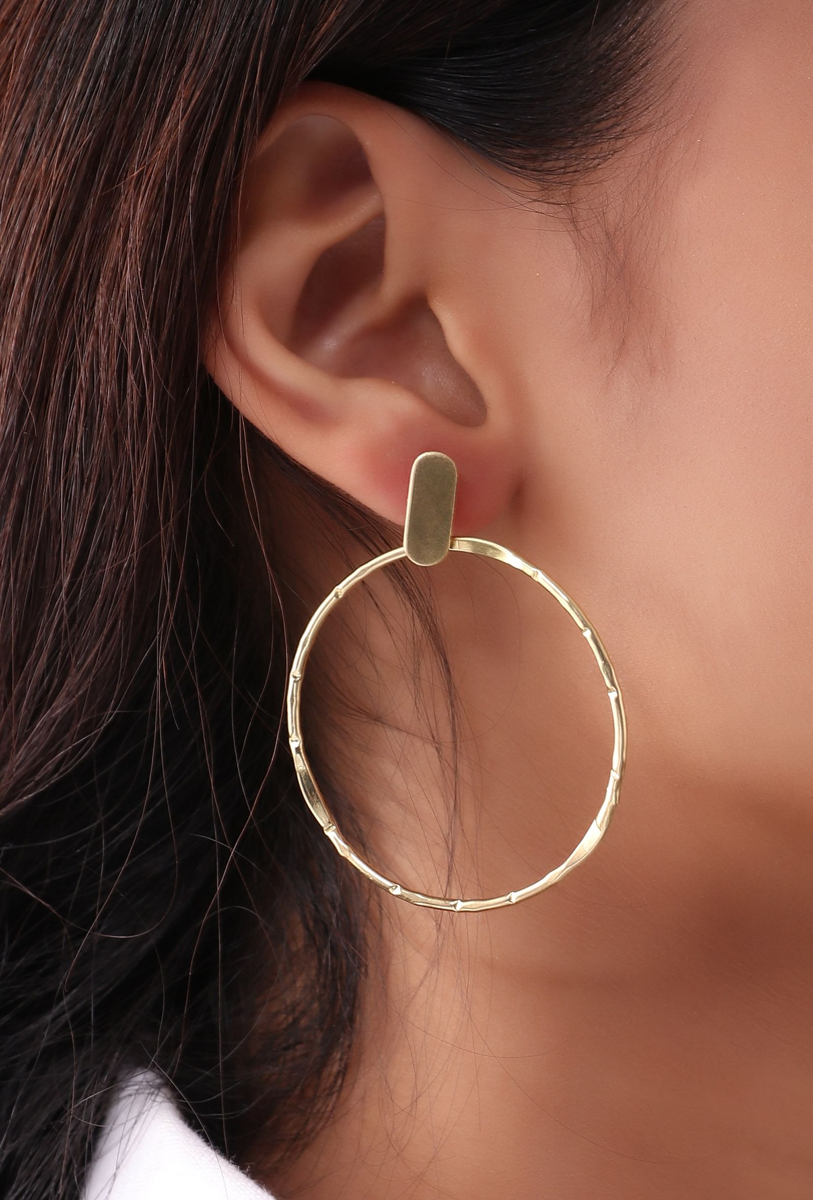 Big Loop Brass Earrings