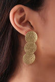 Trio Oval Brass Earrings