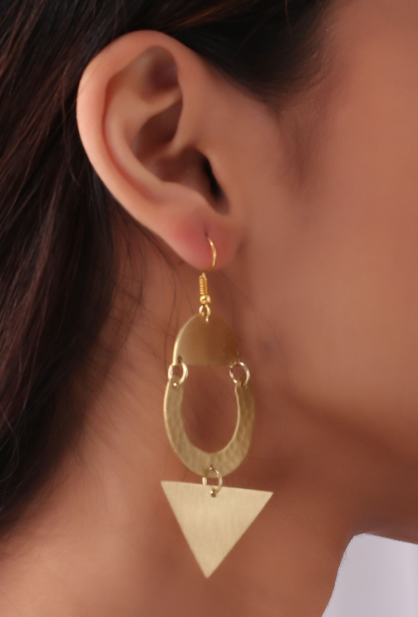 Jacqueline Brass Earrings