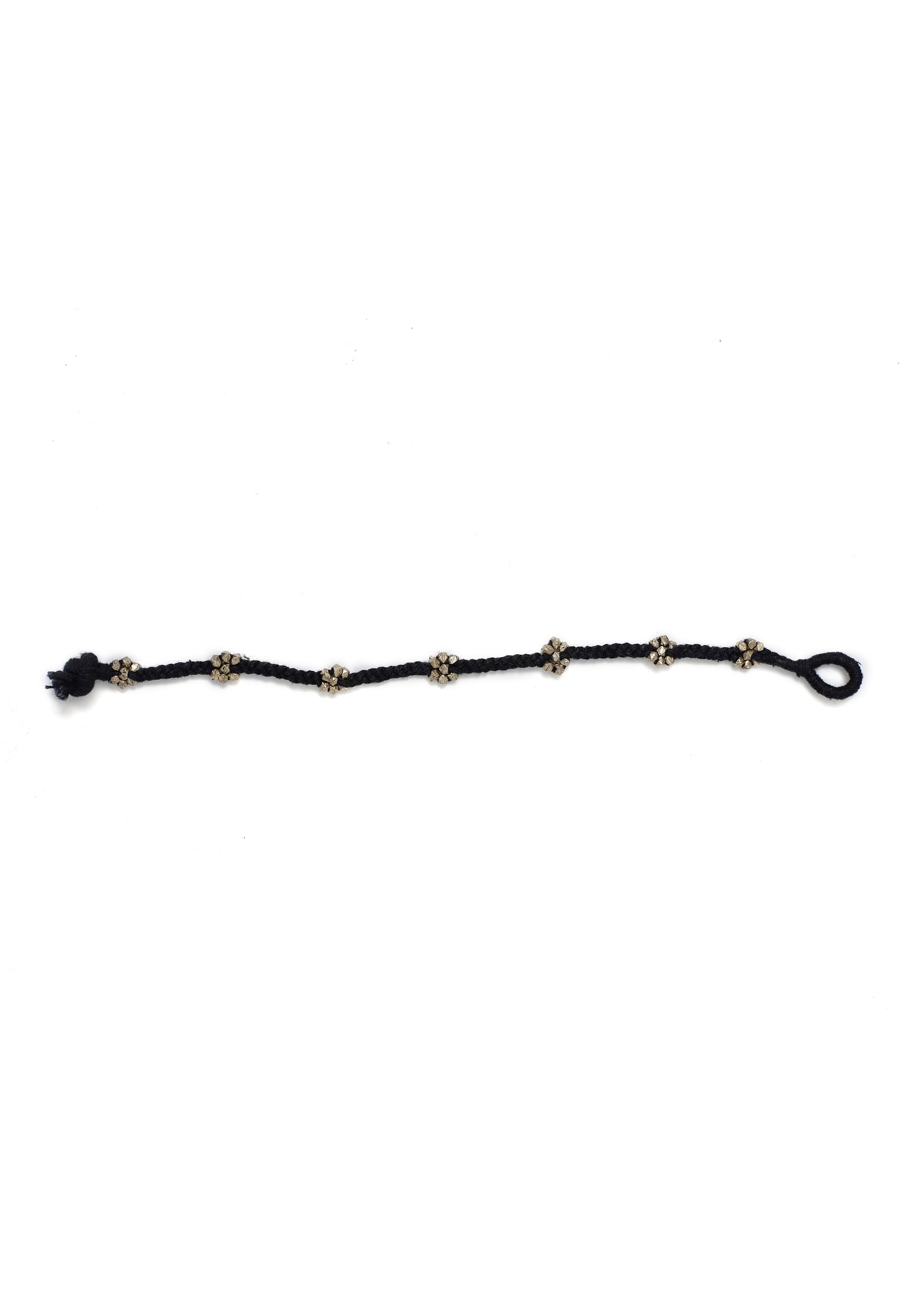 Traditional Black Thread Tribal Anklet Design