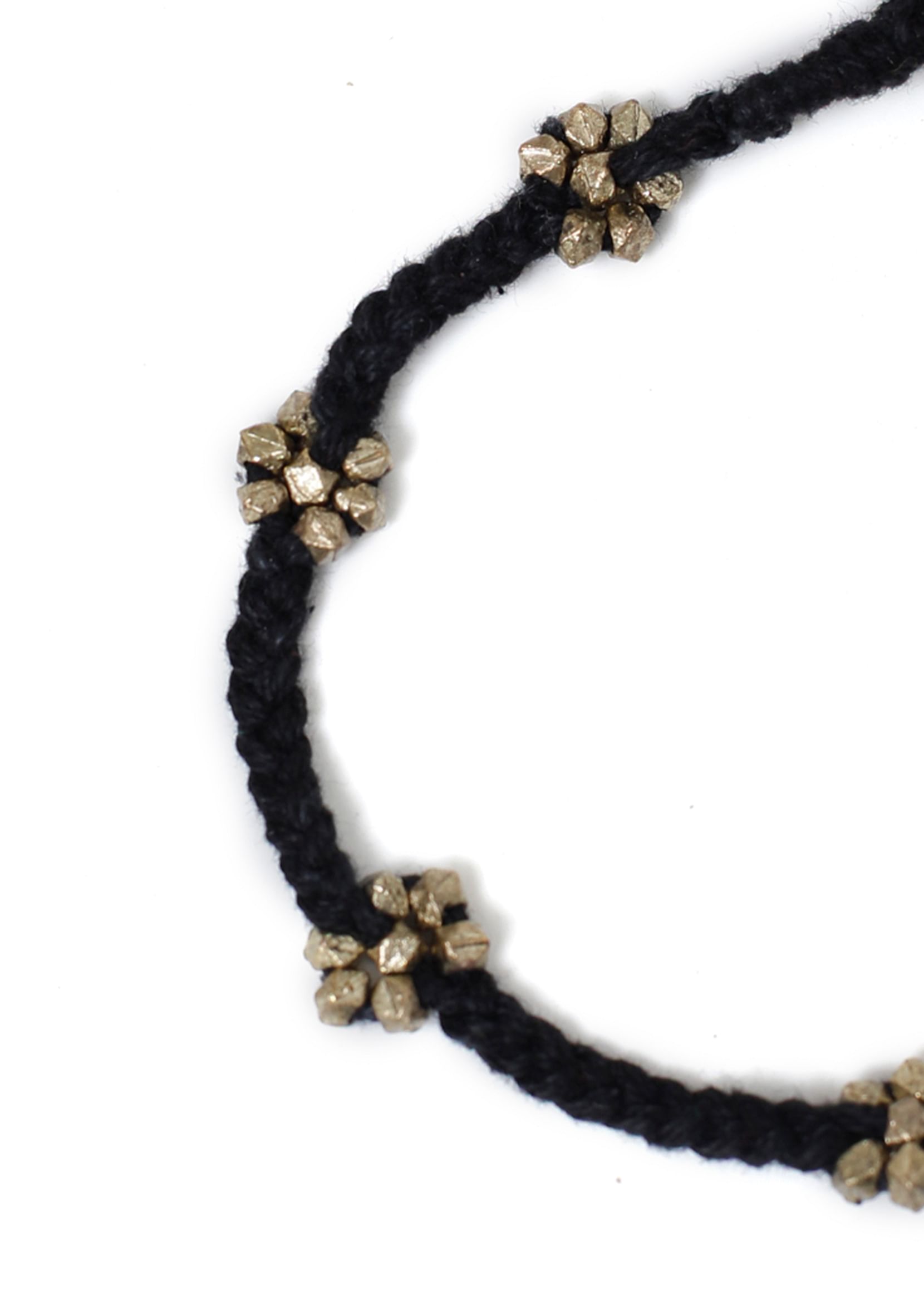 Boho Style Black Thread Tribal Anklet