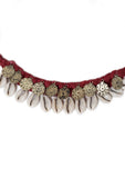 Maroon Red Tribal Coin Anklet