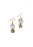 White Bead & Ghungroo Tribal Earrings