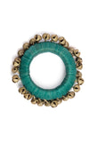 Teal Thread Wooden Bangles