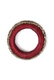 Maroon Thread Wooden Bangles